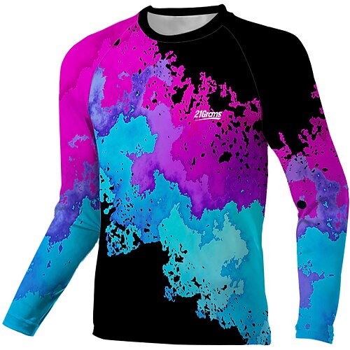 

Per uomo Maglia in discesa Manica lunga Bicicletta Superiore con 3 tasche posteriori Traspirante Morbido Asciugatura rapida Comodo Blu Graffiti Poliestere Gli sport Abbigliamento