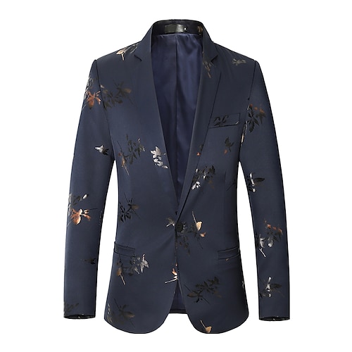

Men's single suit ball jacket regular standard fit fancy single row one button Navy