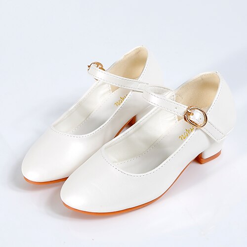 

Girls' Heels Dress Shoes Flower Girl Shoes Princess Shoes School Shoes Rubber Leather Portable Breathability Non-slipping Princess Shoes Big Kids(7years ) Little Kids(4-7ys) Gift Daily Walking Shoes