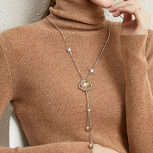 

Pendant Necklace For Women's Gift Daily Pearl Alloy Classic