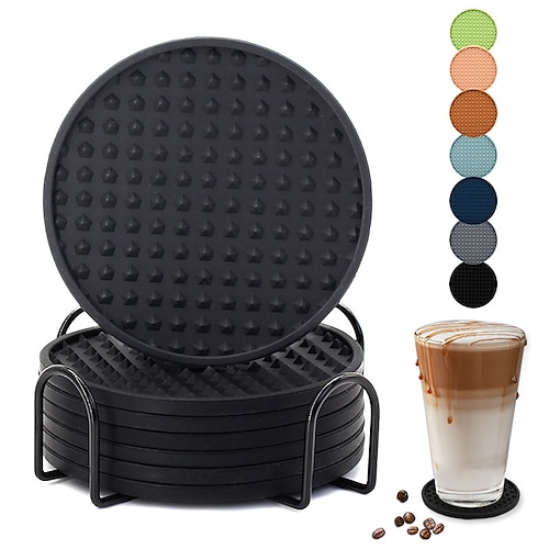 

Food Grade Silicone Coaster Amazon New Coffee Coaster Wine Coaster Heat Insulation Drain Pad Non-slip Silicone Pad