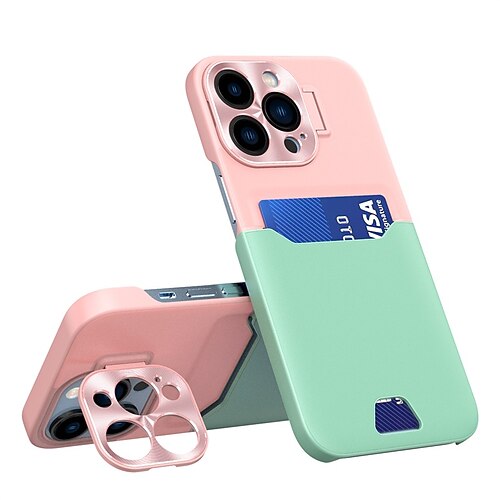 

Phone Case For Apple Back Cover iPhone 14 Pro Max iPhone 14 Pro iPhone 14 Plus iPhone 14 iPhone 13 12 11 Pro Max Mini with Stand Full Body Protective anti-drop Solid Colored PC PU Leather