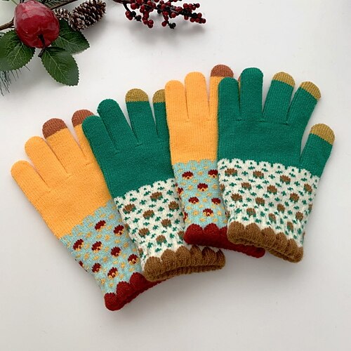 

Men's Women's Warm Winter Gloves Gift Daily Polyester Knit Casual 1 Pair