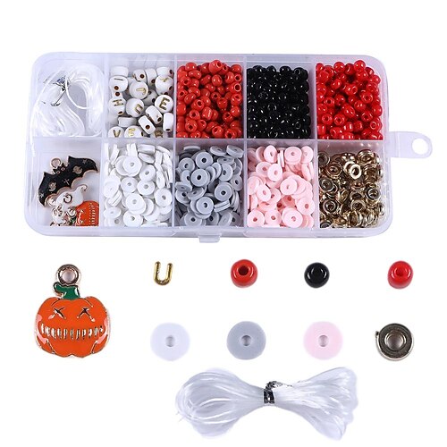 

Ornament Accessories Halloween Christmas Soft Pottery Disc Combination Set Beaded Diy Material Jewelry Loose Bead Accessories