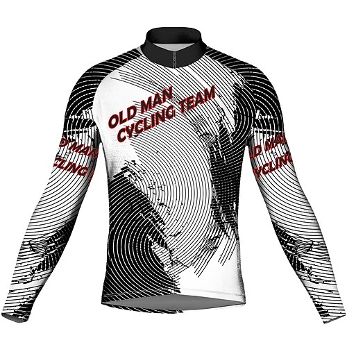 

21Grams Men's Cycling Jersey Long Sleeve Bike Jersey Top with 3 Rear Pockets Mountain Bike MTB Road Bike Cycling Breathable Quick Dry Moisture Wicking Reflective Strips Black Stripes Spandex Sports