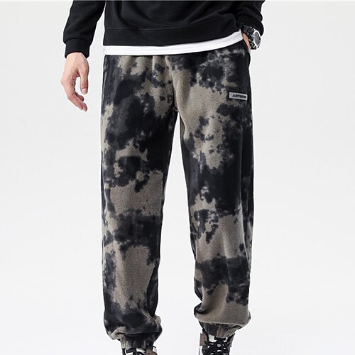 

Men's Sweatpants Joggers Trousers Elastic Waist Print Tie Dye Comfort Breathable Casual Daily Streetwear Cotton Blend Sports Fashion BlackGrey High Waist Micro-elastic