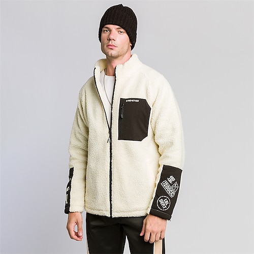 

Men's Sherpa Jacket Quarter Zipper Hoodie Green Beige Gray Hooded Color Block Sports & Outdoor Streetwear Designer Casual Big and Tall Winter Fall Clothing Apparel Hoodies Sweatshirts Long Sleeve