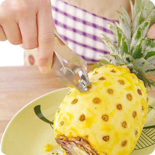 

5 Pcs Stainless Steel Pineapple De-eye Clip Pineapple De-seed Nail Knife Creative Kitchen Gadget Pineapple De-seed Clip