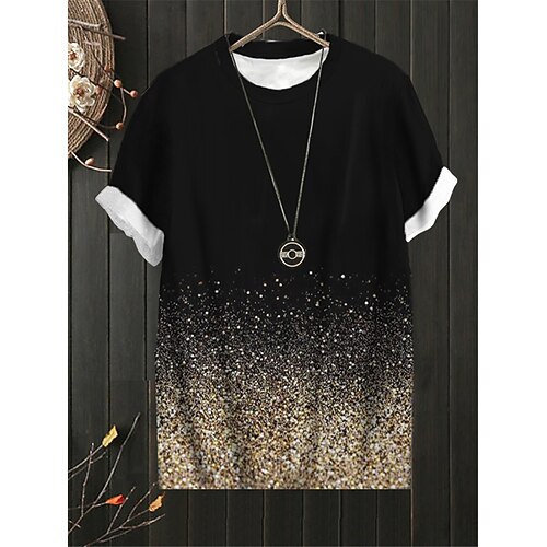 

Women's Plus Size Tops T shirt Tee Color Gradient Print Short Sleeve Crewneck Streetwear Daily Sports Cotton Spandex Jersey Spring Summer Green Blue