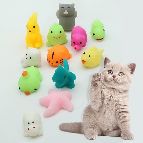 

Random Toy Dog Cat Pet Friendly Retractable Squishy mochi animal Releasing Pressure Pet Training Plastic Gift Pet Toy Pet Play