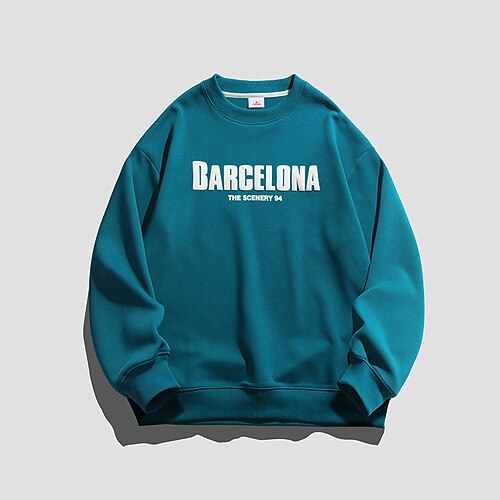 

Men's Unisex Sweatshirt Pullover Letter Print Daily Sports Holiday 3D Print Casual Hip Hop Big and Tall Hoodies Sweatshirts Long Sleeve Green White