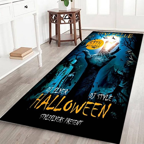

Halloween Decoration Doormat,Flannel Fabric Floor Mat,Indoor Outdoor Doormat Non Slip, Perfect Greeting Front Door Mat