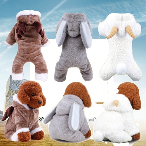 

Pet Clothes Teddy Elk Sheep Gray Rabbit Pet Thickened Four-legged Autumn and Winter