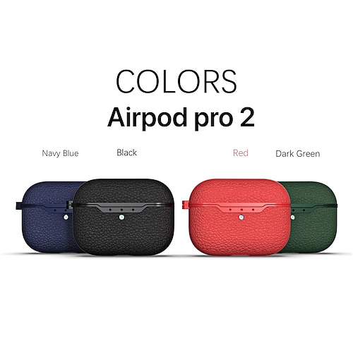 

Case Cover Compatible with AirPods Pro 2nd Generation Dustproof Shockproof Solid Color TPU Headphone Case