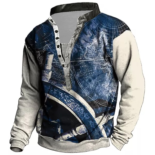 

Men's Unisex Sweatshirt Pullover Button Up Hoodie Color Block Graphic Prints Print Casual Daily Sports 3D Print Streetwear Designer Casual Clothing Apparel Hoodies Sweatshirts Long Sleeve Green Black