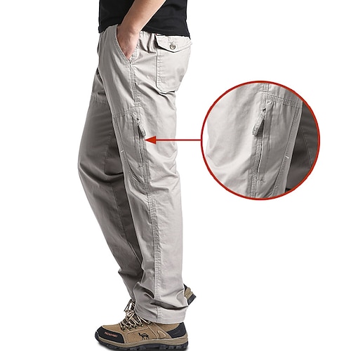 

Men's Cargo Pants Tactical Pants Trousers Work Pants Elastic Waist Multi Pocket Solid Color Comfort Breathable Casual Daily Streetwear 100% Cotton Sports Fashion ArmyGreen Black Micro-elastic