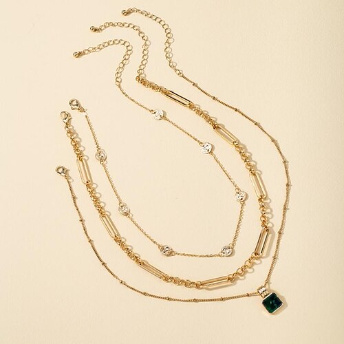 

Layered Necklace For Women's Party Evening Daily Alloy