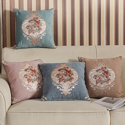 

Ethnic Jacquard Chenille Pillow Cover Modern for Living Room Sofa Home Cushion Bedroom