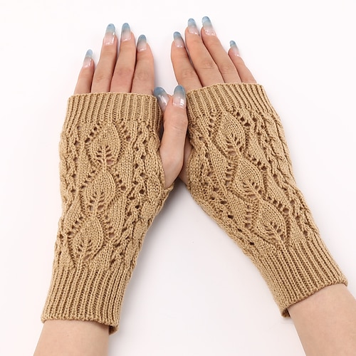 

Men's Women's Fingerless Gloves Warm Winter Gloves Gift Daily Solid / Plain Color Polyester Acrylic Fibers Cosplay 1 Pair
