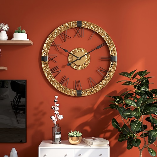 

Modern Contemporary / DIY Metalic Round Classic Theme Indoor AA Batteries Powered Decoration Wall Clock Yes Specification No