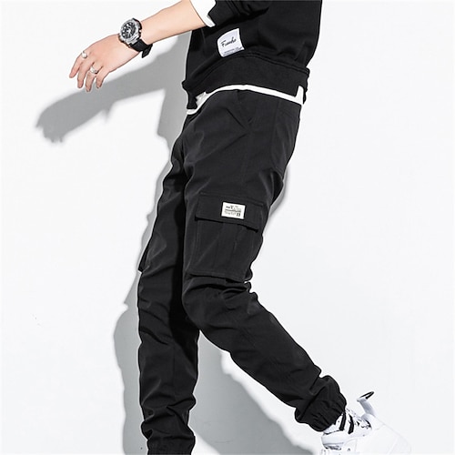

Men's Cargo Pants Trousers Work Pants Casual Pants Multiple Pockets Solid Colored Comfort Breathable Casual Daily Streetwear Sports Fashion ArmyGreen Black Micro-elastic