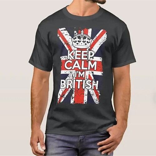 

Men's Unisex T shirt Tee Letter Graphic Prints National Flag Crew Neck Black Short Sleeve 3D Print Outdoor Street Print Tops Vintage Sports Designer Casual / Summer / Summer