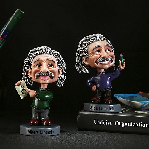 

spot celebrity modeling resin crafts einstein cartoon doll base shaking head doll car ornaments