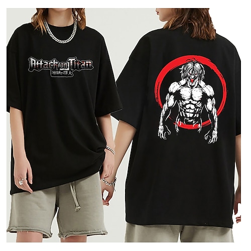 

Inspired by Attack on Titan Eren Yeager T-shirt Cartoon Manga Anime Classic Street Style T-shirt For Men's Women's Unisex Adults' Hot Stamping 100% Polyester