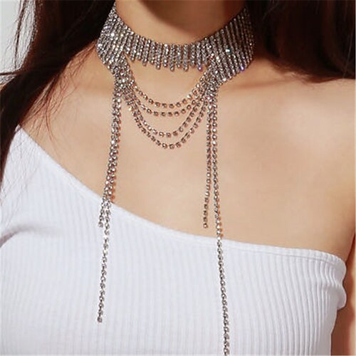 

Women's necklace Fashion Wedding Pure Color Necklaces