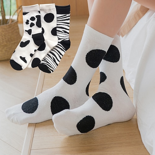 

1 Pair Crew Socks Men's Women's Daily Outdoor Sporty Simple Crew Socks Plain Solid Color Sports