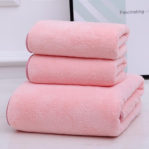 

Bath Towel Household Water Absorption Coral Velvet Bath Household Machine Washable Super Soft Highly Absorbent Quick Dry Couple Beach Towel