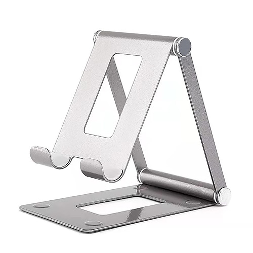 

Cell Phone Stand for Desk Adjustable Angle and Compatible with Almost All Smart Phone or Tablets' Aluminum Foldable Cell Phone Holder Smartphone and Android Phone