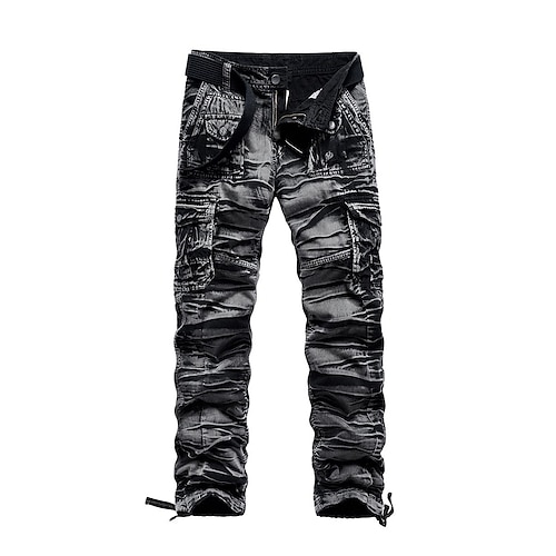 

Herren Cargohose Cargohosen Cargohose Hose Hosen Camo-Hosen Multi Pocket Gerade geschnitten Batik Tarnfarben In voller Länge Baumwolle Schwarze Tarnung Armee-grüne Tarnung Mikro-elastisch