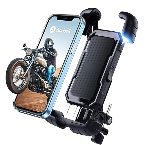 

StarFire Bike Phone Holder Motorcycle Phone Mount - Lamicall Motorcycle Handlebar Cell Phone Clamp Scooter Phone Clip for Phone 11 / Phone 11 Pro Max S9 S10 and More 4.7 - 6.8 Cellphone