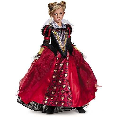 

La reine rouge Robe Costume de Cosplay Femme Fille Cosplay de Film Cosplay Halloween Rouge Robe Mascarade Polyester