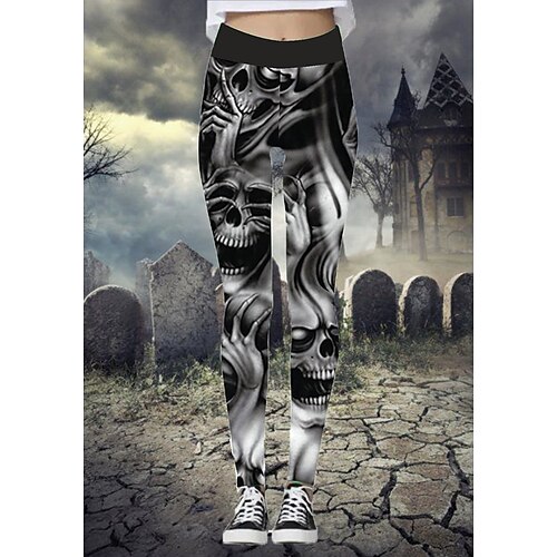 

Women's Tights Leggings YJTZ01-A68-SM1723 YJTZ01-A68-SM1731 YJTZ01-A68-SM1724 High Waist Fashion Halloween Casual High Elasticity Full Length S M L XL XXL / Skinny
