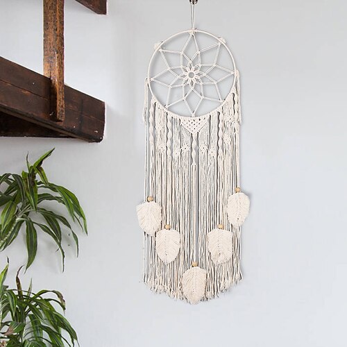 

Leaves Hand Woven Cotton Tapestry Home Decoration Wall Hanging Indian Style Home Decoration