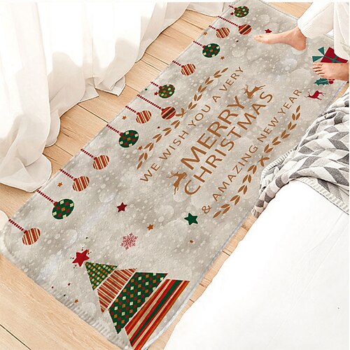 

Christmas Pattern Rug Door Mat Hallway Carpets Area Rugs for Bedroom Living Room Carpet Kitchen Bathroom Anti-Slip Floor Mats