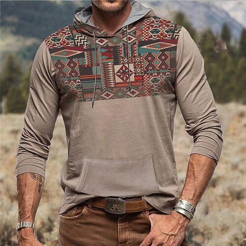 

Men's Unisex Pullover Hoodie Sweatshirt Hooded Color Block Graphic Prints Print Daily Sports 3D Print Streetwear Designer Casual Clothing Apparel Hoodies Sweatshirts Long Sleeve Gray