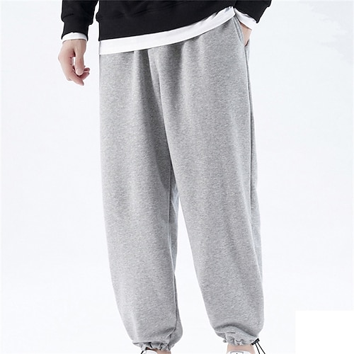 

Men's Sweatpants Joggers Trousers Drawstring Elastic Waist Solid Color Comfort Breathable Casual Daily Streetwear Cotton Blend Sports Fashion 1 2 Micro-elastic / Elasticity