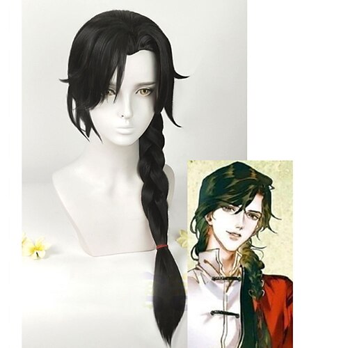 

Cosplay Wigs Hua Cheng from Heavens official blessing Black Styled Long Synthetic Hair