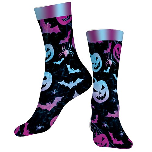 

Socks Cycling Socks Halloween Socks Funny Socks Novelty Socks Men's Women's Bike / Cycling Breathable Soft Comfortable 1 Pair Graphic Cotton Black S M L