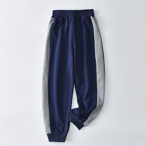 

Kids Boys Pants Color Block Active Casual 3-12 Years Winter Black Purple Pink