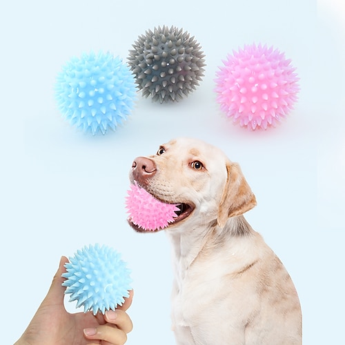 

Interactive Pet Toy Durable Soft Rubber Ball Chew Toys Tooth Cleaning Leakage Food Dog Toys