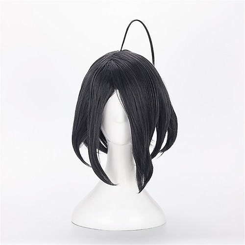 

Sword and Shield Allister Cosplay Wig Short Black Gray Styled Heat Resistant Synthetic Hair Wig Halloween Cosplay Party Wigs