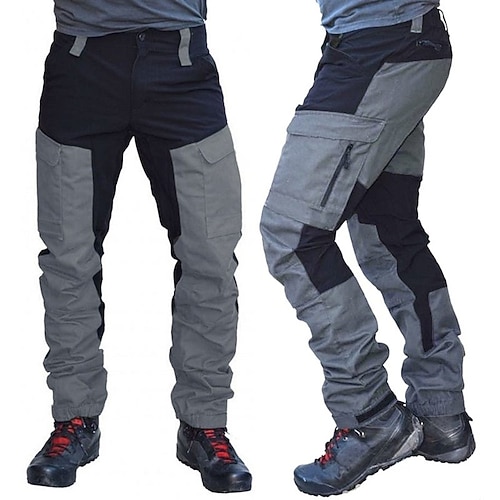 

Men's Cargo Pants Tactical Pants Trousers Work Pants Multi Pocket Color Block Comfort Breathable Casual Daily Streetwear Cotton Blend Sports Fashion Black Purple Micro-elastic