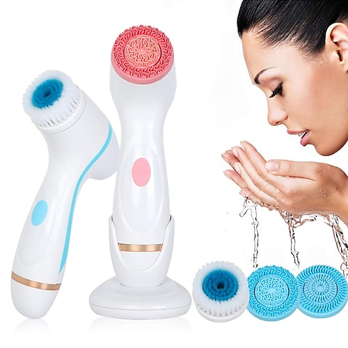 

Face Cleansing Brush Sonic Facial Cleansing Brush Spin Brush Set Spa System Skin for Deep Cleaning Remove Blackhead Machine Blue Pink