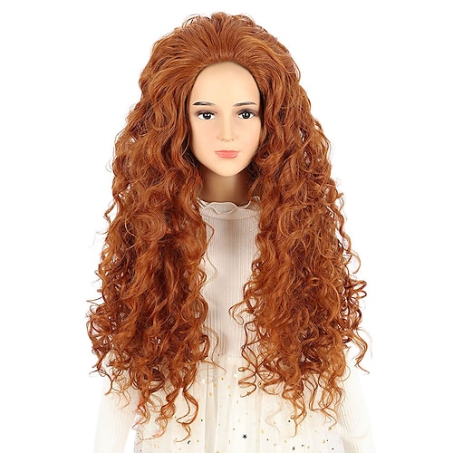 

Karlery Kids Girls Long Brown Wave Wig Halloween Costume Anime Cosplay Party Wig