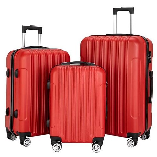 

3-in-1 Multifunctional Large Capacity Traveling Storage Suitcase Luggage Set Red