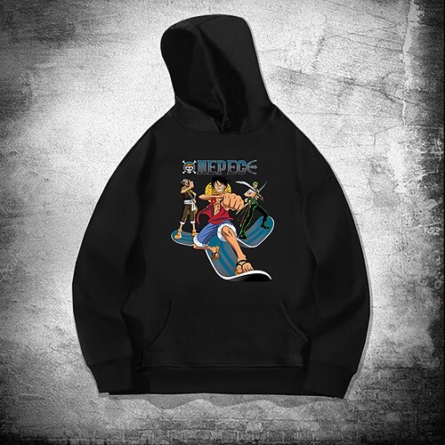 

Inspired by One Piece Film: Red Monkey D. Luffy Hoodie Cartoon 100% Polyester Anime Front Pocket Graphic Hoodie For Men's / Women's / Couple's